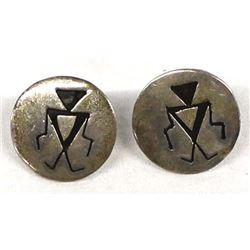 Vintage Hopi Sterling Silver Earrings