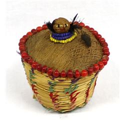 Seminole Palmetto Fiber Pin Cushion Basket
