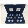 Image 3 : CANADA 1992 12 SILVER QUARTERS AND 1 LOONIE IN A PROOF SET FOR THE 125TH ANNIVERSARY OF CANADA ALL H