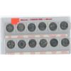 Image 1 : 2000 CANADA MILLENNIUM .12UNC. QUARTERS IN SPECIAL CLEAR FOLDERS