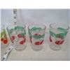 Image 2 : 6 JUICE GLASSES DECORATED WITH CHERRIES