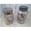 Image 1 : MOTHER OF PEARL BUTTONS, 2 JARS
