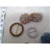 Image 3 : LOT OF VINTAGE HAT/SEWING TRIMS, BEADS, AND RHINESTONES