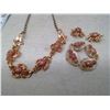 Image 2 : GOLD TONE NECKLACE, BROACH AND EARRINGS
