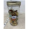 Image 1 : MASON JAR OF LAPEL PINS