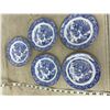 Image 1 : ROYAL WORCESTER BLUE AND WHITE BUTTER PLATES (5)