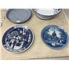 Image 4 : LOT OF BLUE AND WHITE DECORATIVE PLATES, AND HANDLED BOWL