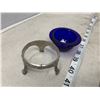 Image 3 : COBALT BLUE GLASS SERVER (4 INCHES) AND COBALT BLUE OPEN SALT
