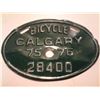 Image 2 : CALGARY BICYLE PLATE 75-76