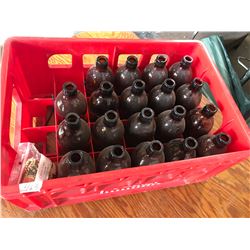 19 UNUSED "STUBBY" BEER BOTTLES WITH CAPS