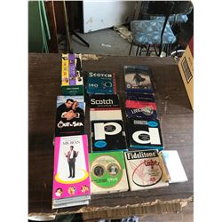 83 CASSETTES (VARIOUS ARTISTS) 7 REEL TO REEL TAPES + 8 VCR MOVIES