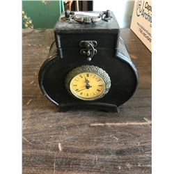 REPRODUCTION CLOCK WITH STORAGE COMPARTMENT