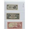 Image 1 : LOT OF 3 DIFFERENT JAPANESE INVASION MONEY. PHILIPPINES 1942 50 CENTAVOS; MALAYA 1942-1945 1 DOLLAR;