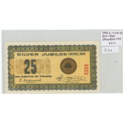 PHILA-COIN COMPANY 1935-1960 SHINPLASTER. ISSUED BY HANS ZOELL, LEGENDARY REGINA COIN AND STAMP DEAL