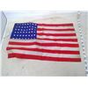 Image 1 : ANTIQUE SILK AMERICAN FLAG WITH 48 STATES 11X 17 1/2"