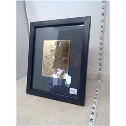 ROYAL CANADIAN AIR FORCE BRASS PLAQUE - FRAMED