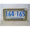 Image 1 : BRASS LICENSE PLATE HOLDER WITH LICENSE PLATE