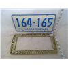 Image 2 : BRASS LICENSE PLATE HOLDER WITH LICENSE PLATE