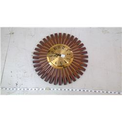 TELECHRON MID CENTURY MODERN STAR BURST WALL CLOCK
