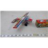Image 2 : TIN TOY TAXI FRICTION AIRPLANE - WORKING, WITH ANIMAL EXPRESS TRAIN TIN TOY