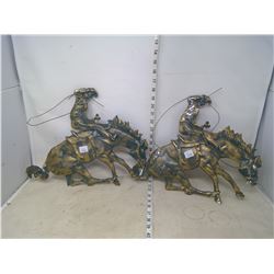 WESTERN THEMED COWBOYS WITH LARIAT TIN WALL DÉCOR