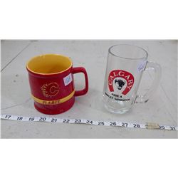 CALGARY FLAMES BEER MUG AND BEER STEIN