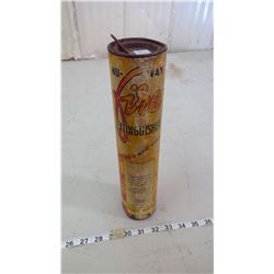 NU-WAY CARDBOARD TUBE FIRE EXTINGUISHER