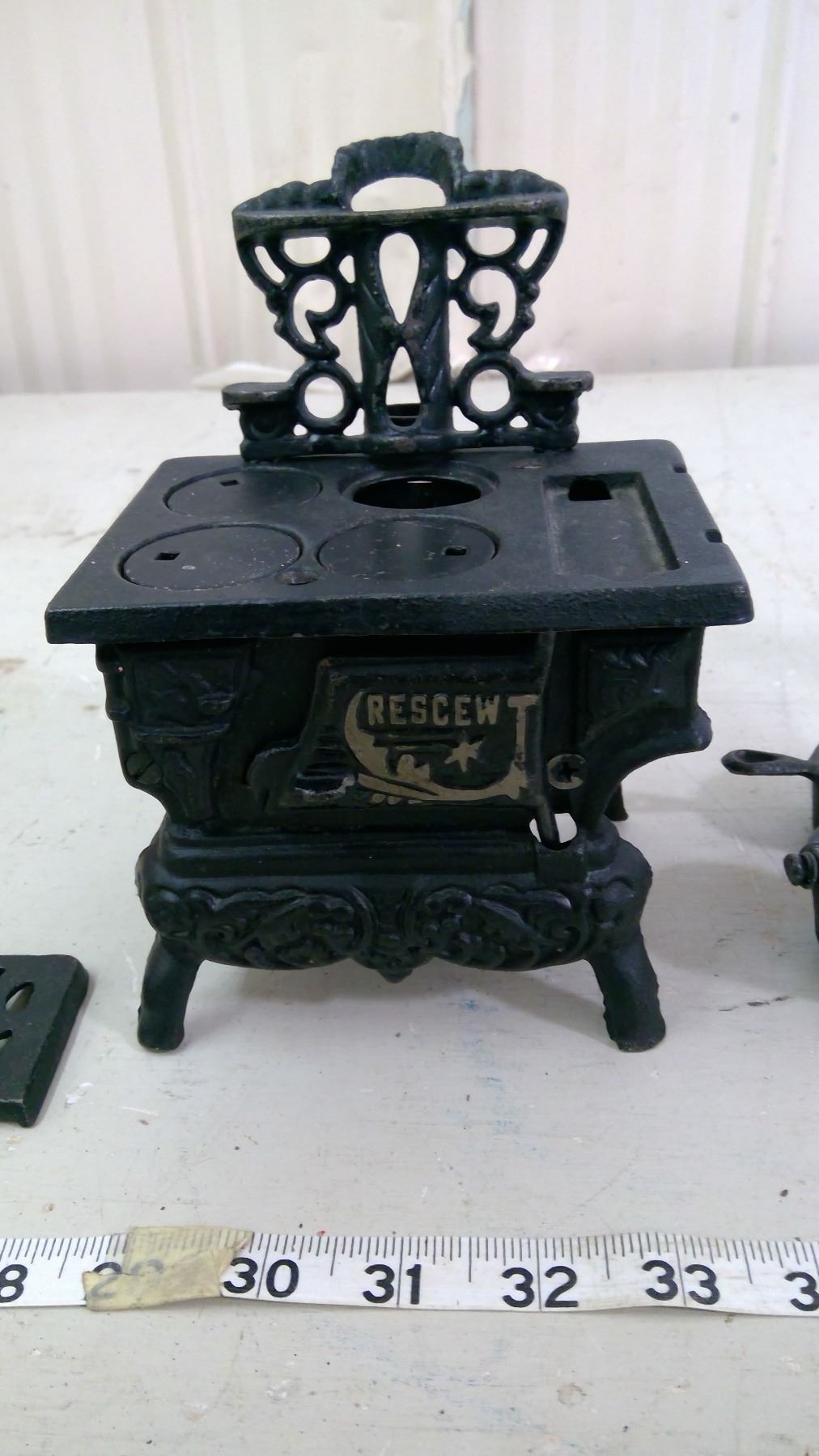 SALESMEN SAMPLE CAST IRON STOVES WITH ACCESSORIES