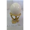 Image 2 : OSTRICH EGG ON BRASS STAND