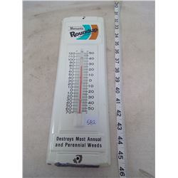 ROUND-UP CHEMICAL TIN ADVERTISING THERMOMETER