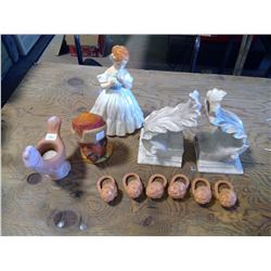DOLL FIGURINE - WALL BRACKETS - TEA LIGHT HOLDER BOSSON HEAD - NAPKIN RINGS