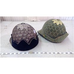 PAIR MASONIC ODD FELLOWS DRESS HELMETS 1930'S