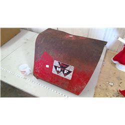 MASSEY FERGUSON COFFEE MUG AND METAL CUT-OUT FROM COMBINE