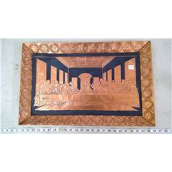 1950'S COPPER PICTURE OF "THE LAST SUPPER"