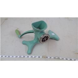 JADEITE GREEN ENAMELED MEAT GRINDER