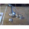 Image 1 : NORWEGIAN PEWTER WATER PITCHER AND MATCH HOLDER, 2-GOBLETS