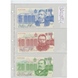 LOT OF 3 DIFFERENT READER'S DIGEST DOLLAR: $5000, $10000, 20000. ALL WITH SAME SERIAL NUMBER. ALL UN