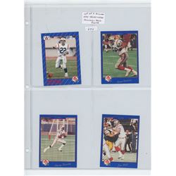 LOT OF 4 CFL B.C. LIONS 1994 SPORTS CARDS INCLUDING DOUG FLUTIE, ROCCO ROMANO, STACEY DAWSEY, AND JI