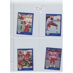 LOT OF 4 CFL CALGARY STAMPEDERS 1994 SPORTS CARDS INCLUDING ALLEN PITTS, DARRYL HALL, JOE CLAUSI, AN