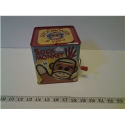 SOCK MONKEY JACK IN THE BOX