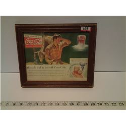 COCA COLA ADVERTISEMENT IN FRAME