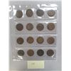 Image 1 : SHEET OF 16 ONE PENNY DATES RANGE FROM 1880'S-1966