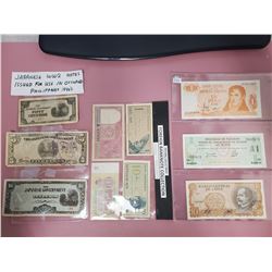 3 PAGES OF MISC. BANK NOTES