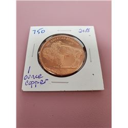 ONE OUNCE COPPER BUFFALO