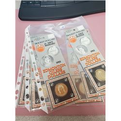 THREE SHEETS OF 6 HOCKEY DOLLARS