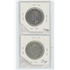 Image 2 : LOT OF 2 1947 SILVER 50 CENTS: CURVED RIGHT 7 AND STRAIGHT 7 LEFT. BOTH VF-20