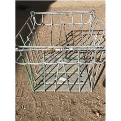 OLD METAL MILK CRATE