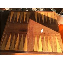 HANDMADE WOODEN BACK GAMMON BOARD