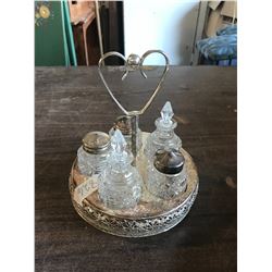 OLD CONDIMENT TABLE SET
