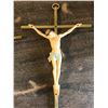 Image 2 : 2 OLD BRASS CRUCIFIXES